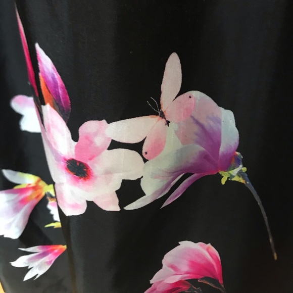 Sequin hearts butterfly floral strapless dress with sheer front - Picture 5 of 8
